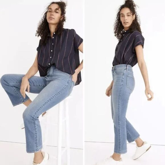 NEW Madewell Cali Demi-Boot Jeans in Dorrance Wash: TENCEL™ Denim Edition, 24 - Picture 2 of 16